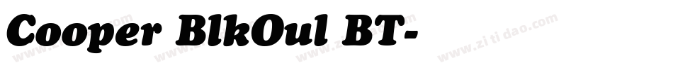 Cooper BlkOul BT字体转换